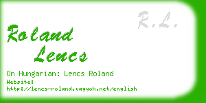 roland lencs business card